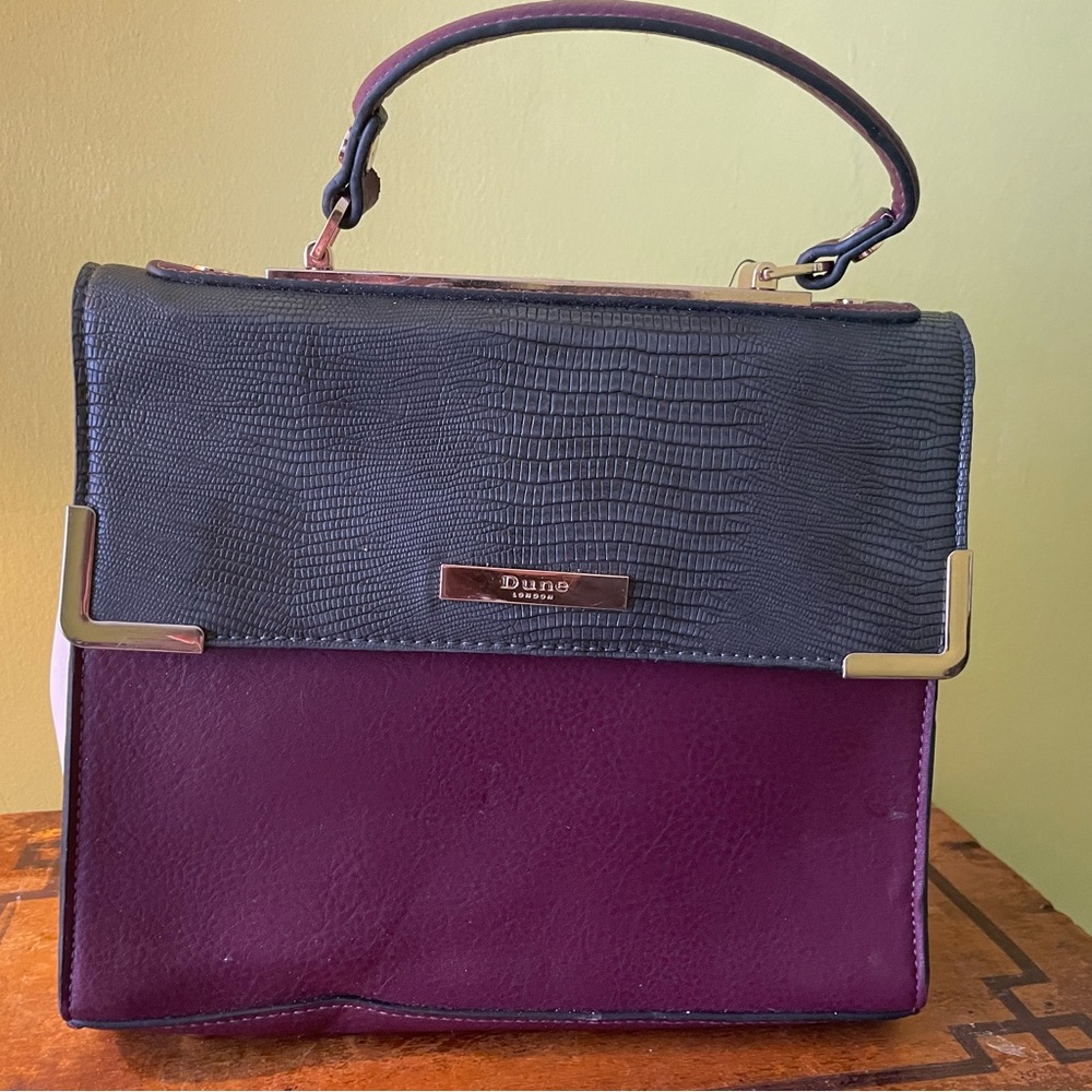 NWT Dune London Bag Color: Gray/Purple - without gold chain and purple/grey blok
